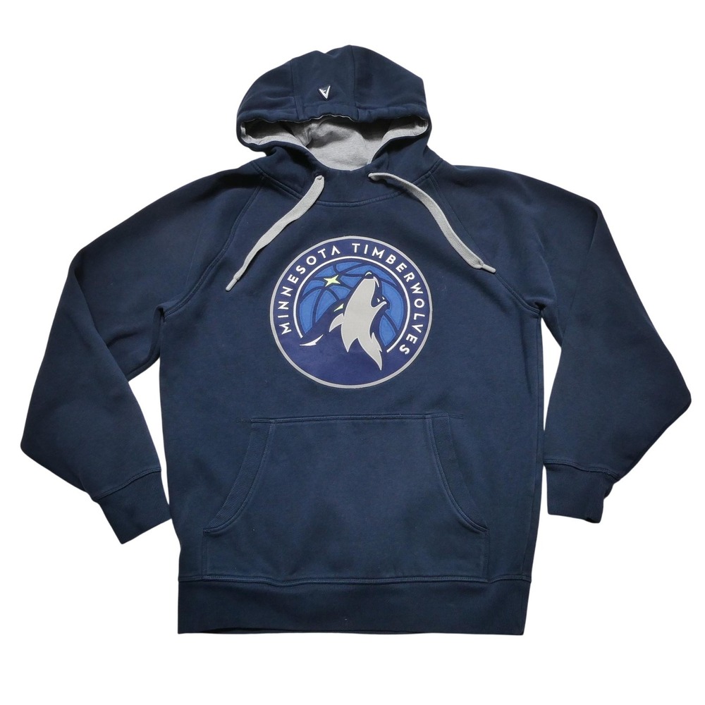 Minnesota Timberwolves Hoodie Sweatshirt Mens Medium Blue NBA Basketball Antigua